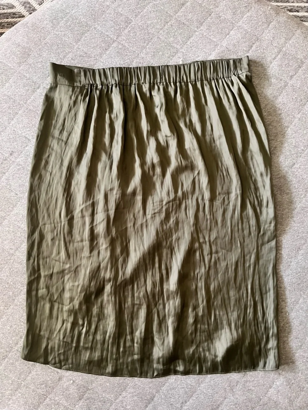 ZADIG & VOLTAIRE Sz 42 XL Jiji Green Satin Midi Skirt Orig $258 Excellent Cond - Picture 7 of 7